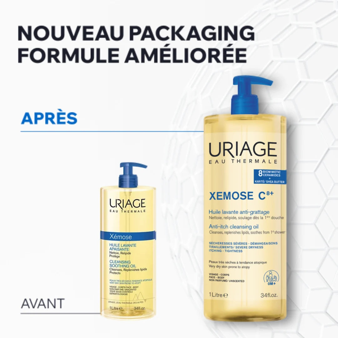 Uriage xemose C8+ huile lavante apaisante 1 litre