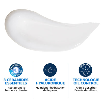 Cerave gel creme hydratant oil control peaux mixtes a grasses 52 ml