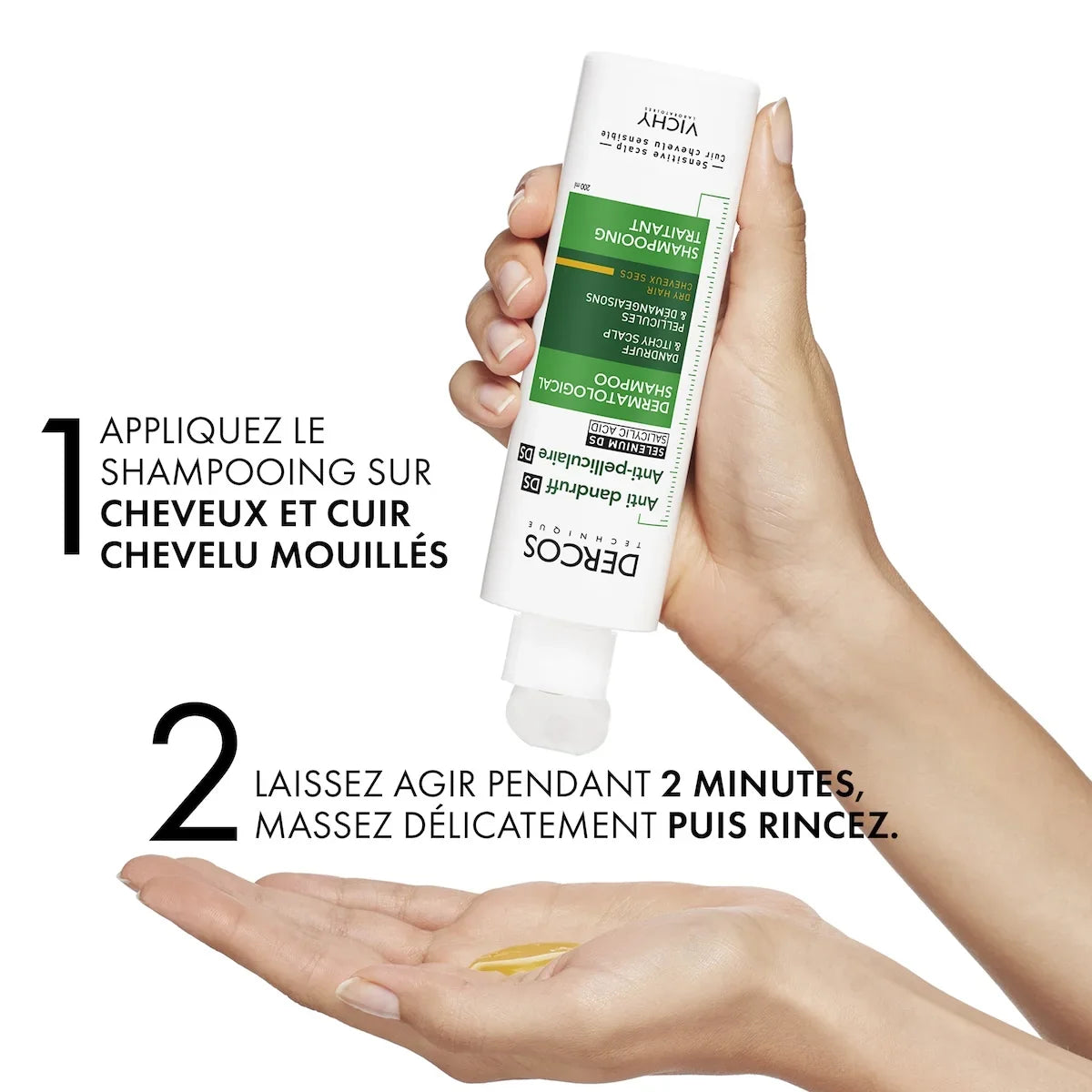 Vichy dercos shampooing antipelliculaire cheveux secs 200 ml
