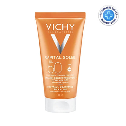 Vichy Capital Soleil Toucher Sec SPF50 = Après Soleil 100 ml OFFERT