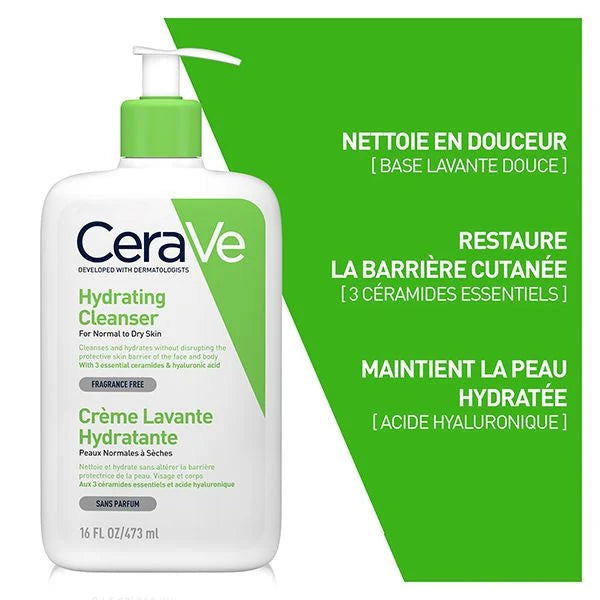 Cerave crème lavante hydratante 473 ml