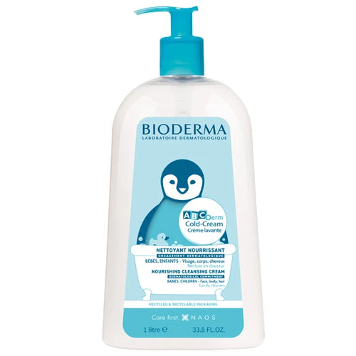 BIODERMA ABCDERM COLD CREAM CREME LAVANTE NOURRISSANTE 1L
