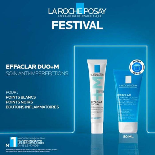 LA ROCHE POSAY OFFRE EFFACLAR DUO + M 40 ML + EFFACLAR GEL MOUSSANT 50 ML OFFERT